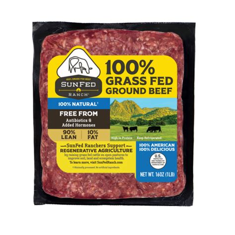 Natural Ground Beef 90 10 SunFed Ranch