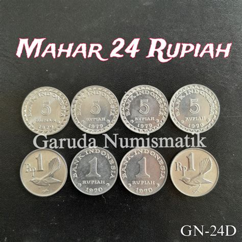 Jual Paket Mahar Nikah Uang Koin Kuno Senilai 24 Rupiah GN 24G Kab