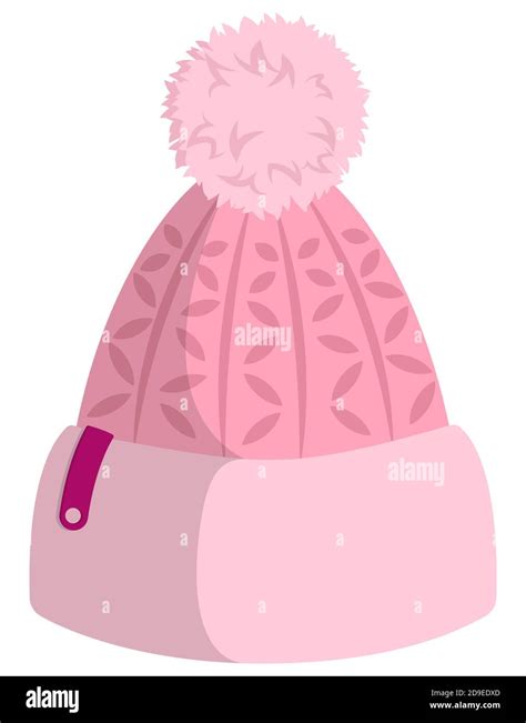 Womens Hat With Pompom Winter Clothes In Cartoon Style Stock Vector Image And Art Alamy