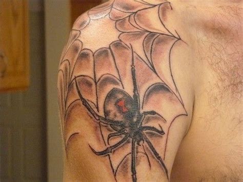 Spider Tattoos On Shoulder