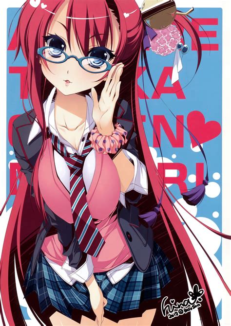 Wallpaper Illustration Redhead Long Hair Anime Girls Glasses Cartoon Appare Tenka Gomen