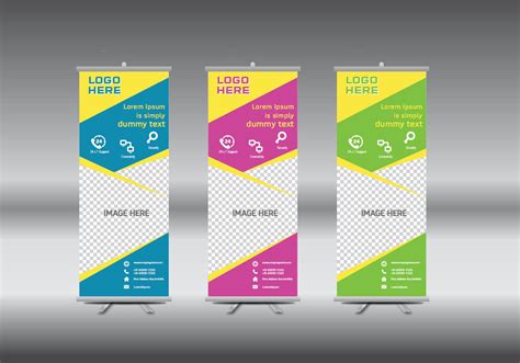 Roll Up Banner template vector illustration - Download Free Vector Art ...