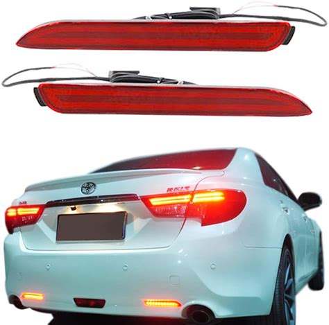 Amazon GTINTHEBOX 3D Optic Red LED Rear Bumper Reflectors Brake