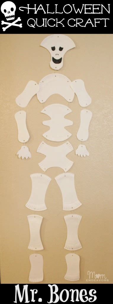 Fun & Easy Halloween Craft – Mr. Bones Paper Plate Skeleton