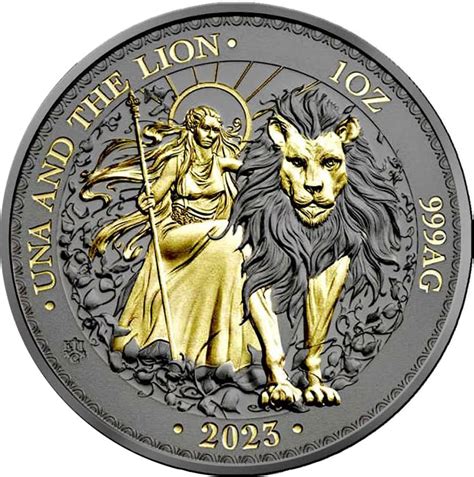 Buy Una And The Lion Gold Black Empire 1 Oz Silver Coin 1 Pound Saint