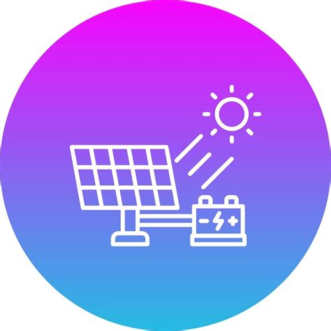 Icono de la energía solar Vector Premium