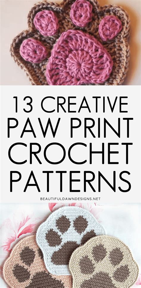 16 Creative Paw Print Crochet Patterns Beautiful Dawn Designs