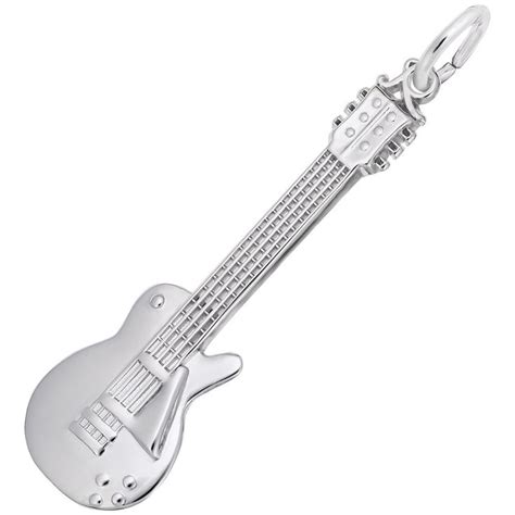 Rembrandt Charms Electric Guitar 925 Sterling Silver Engravable