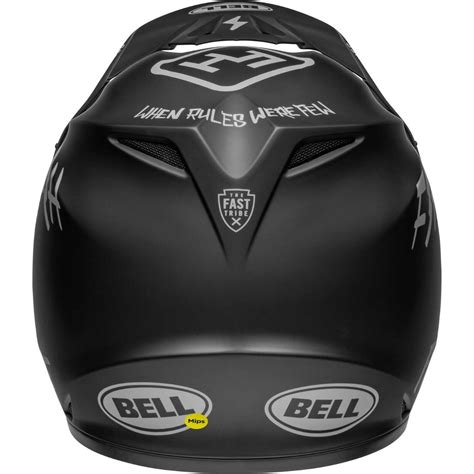 Capacete Bell MX 9 MIPS Fasthouse Preto Cinza Fosco Grid Motors