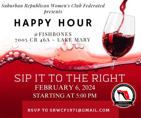 Sip It To The Right Suburban Republican Women S Club Federated