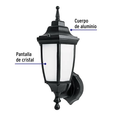 Ficha Tecnica Arbotante De Led W Tipo Farol Soportado Negro Volteck