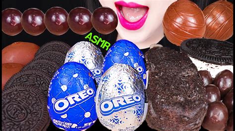 Asmr Oreo Party Eggs Ice Cream Sandwich Chocolate Ice Cream 오레오 에그