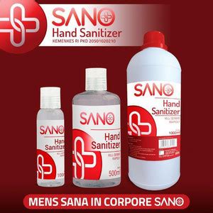 Jual SANO Hand Sanitizer Sanitiser Gel Buatan Pabrik Ada Kemenkes 100