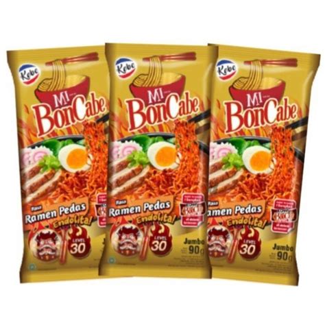 Jual Mie Bon Cabe Rasa Ramen Pedas Free Packing Kardus Dan Bubblewrap