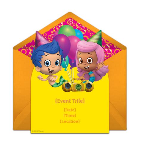 Free Bubble Guppies Birthday Invitations