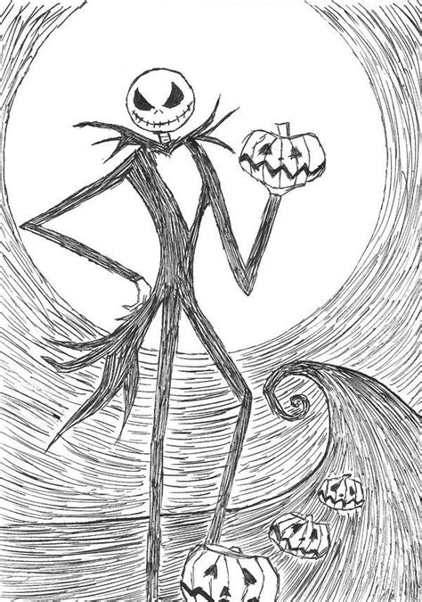 Jack Skellington Drawing Face - Gallery | Jack skellington drawing ... | Paisajes de terror ...