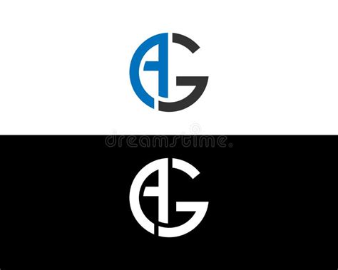 Letter AG And GA Logo Monogram Vector Stock Vector Illustration Of