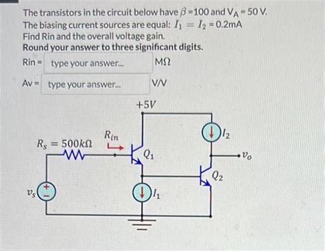 Solved The Transistors In The Circuit Below Have And Chegg