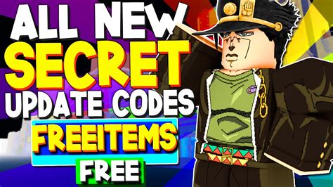 ALL NEW SECRET UPDATE CODES In YOUR BIZARRE ADVENTURE CODES Your