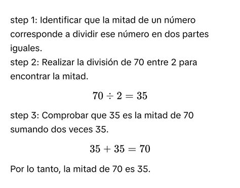 Solved Cu Nto Es La Mitad De Math