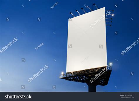 Portrait Billboard Blank Outdoor Advertising Poster Stock Photo Edit