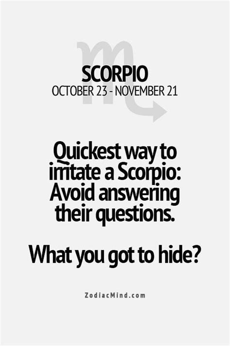 Scorpio Irratation Scorpio Zodiac Facts Scorpio Zodiac Scorpio