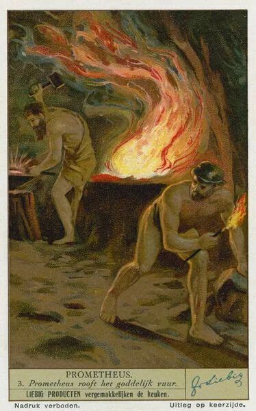 Two Men Standing In Front Of A Fire With Flames Coming Out Of The Back