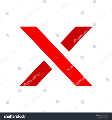 Cross Sign Element Red X Icon Stock Vector Royalty Free