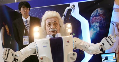 Einstein Robot The Star Of High Tech Show