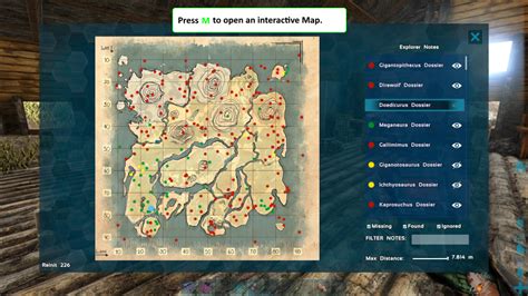 Ark Island Explorer Notes Map Vector U S Map