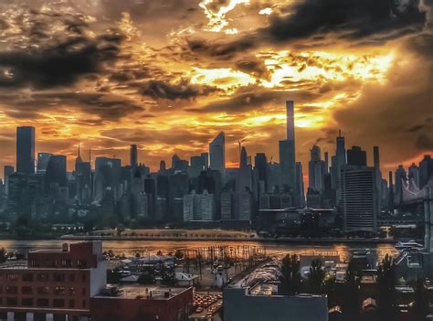 Apocalyptic Sky Over New York City Photograph By Michael Dean Shelton