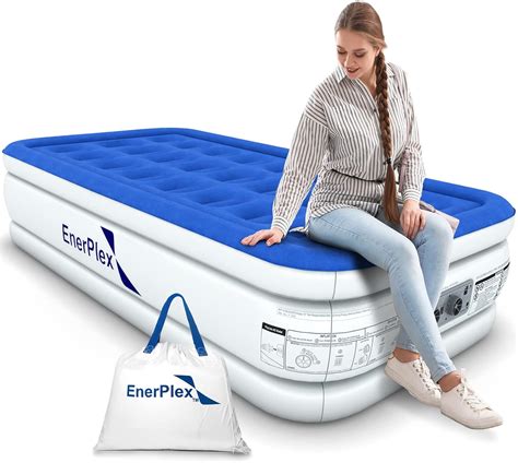 Enerplex Never Leak Twin Air Mattress With Built In Pump Raised Luxury