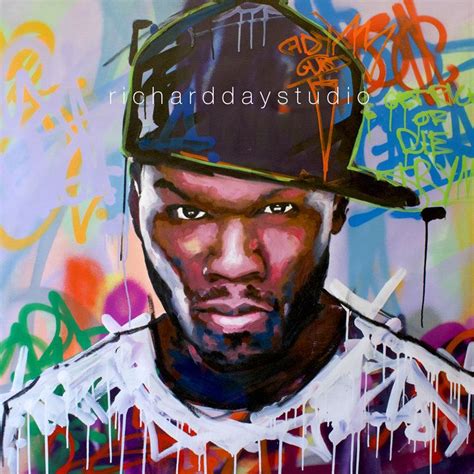 About This Painting Large Size Portrait Of 50 Cent Details Artist