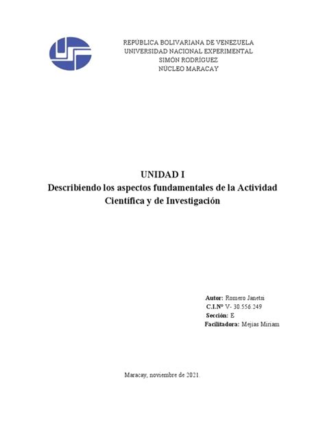 Unidad 1 Metodologia De La Investigacion Pdf Método Científico