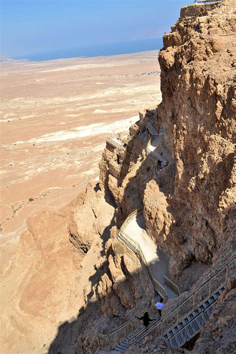 Northern Palace Staircase At Masada Israel Encircle Photos