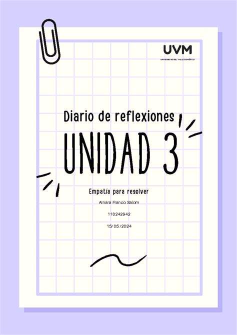 Diario de reflexión U3 Empatía para resolver Ética y valores v1