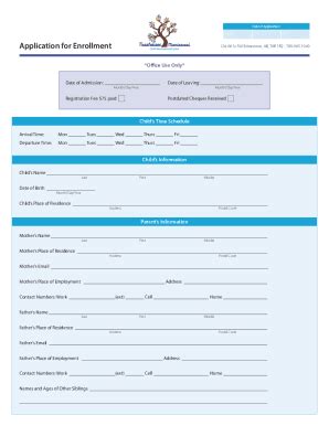 Fillable Online Application For Admission Weston Fax Email