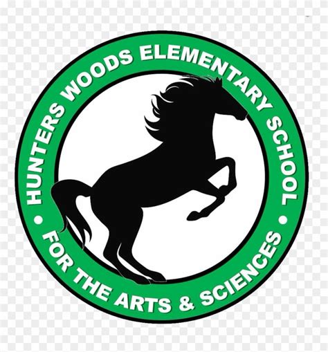 Hunters Woods Elementary School Vinyl Stickers Decal Horse Figure For