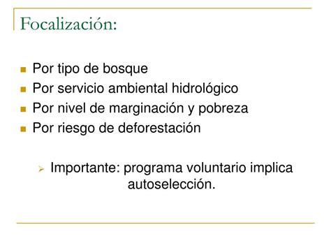 Ppt Programa De Pago Por Servicios Ambientales Hidrol Gicos De Los