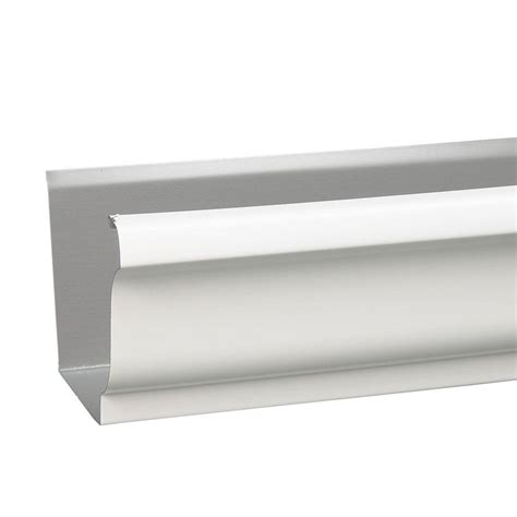 Amerimax Home Products In X Ft Galvanized Steel Gutter White