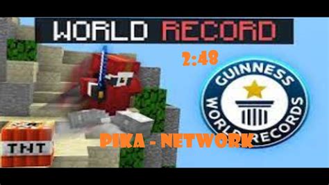 Fastest Solo Bedwars Game World Record Pika Network Youtube