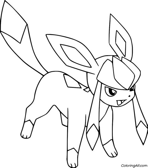 Glaceon Coloring Page - ColoringAll