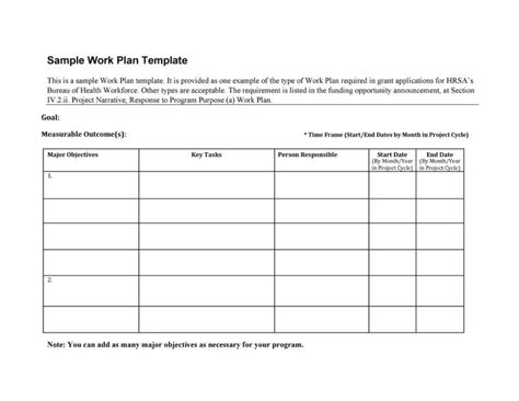 Work Plan - 40 Great Templates & Samples (Excel / Word) ᐅ TemplateLab