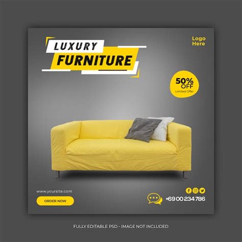 Premium Psd Luxury Furniture Sale Social Media Banner Template