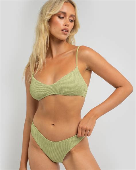 Shop Billabong Summer High V Bralette Bikini Top In Cactus Fast Shipping And Easy Returns City