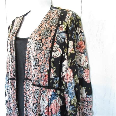 Angie Tops Angie Duster Kimono Crochet Floral Boho Peasant Poshmark