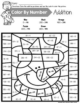 Rd Grade Color By Number Seasons Tpt