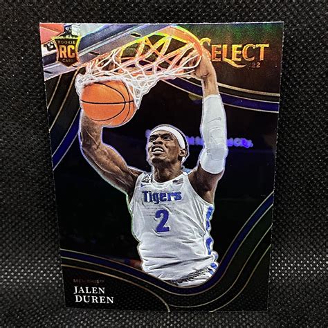 Black Prizm Panini Select Jalen Duren Rc Detroit Pistons Rookie