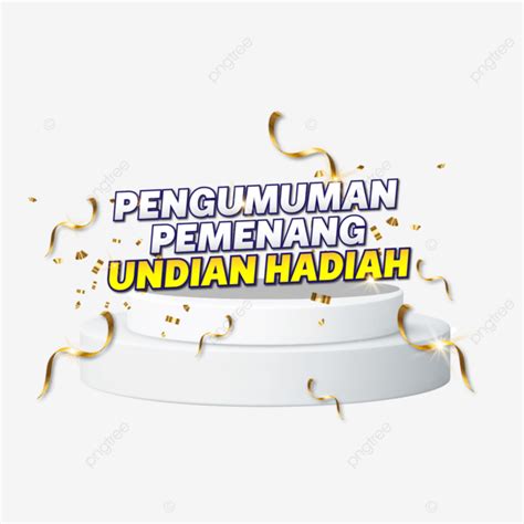 Gambar Pengumuman Hadiah Undian Podium Png Desain Vektor Pengumuman