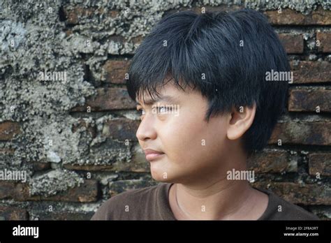 Portrait Of An Innocent Asian Boy Stock Photo Alamy